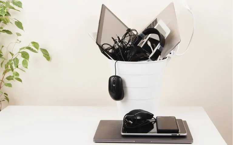 electronic devices storing personal information, ready for secure data destruction.